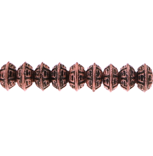 Lapik ümar antiikse reljeefse mustriga plasthelmes 11 x 6mm