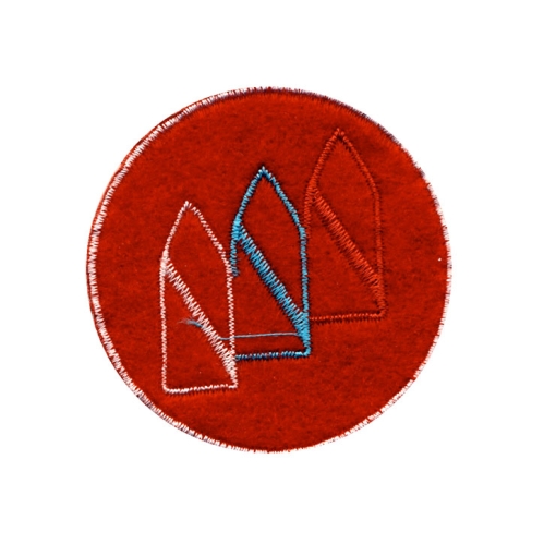 Термоаппликация, клеевая, вышивка текстильная, ø 6,5 cm