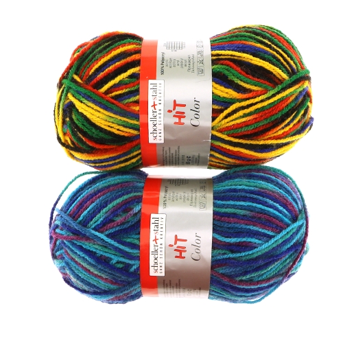 Mitmevärviline akrüüllõng Hit Color, Schoeller+Stahl, 50 g =135 m