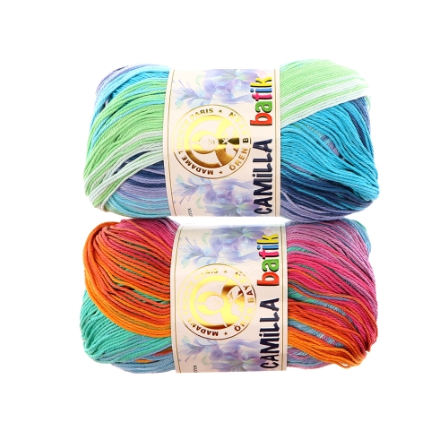 Puuvillane lõng Camilla Batik, Madame Tricote, 100 g = 260 m