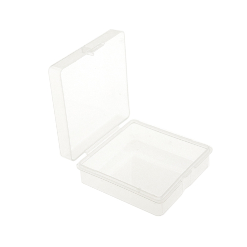 Plastmassist (PP) läbikumav õhuke säilituskarp, toos, lukustatav, 5 x 5 x 2 cm, KL1958