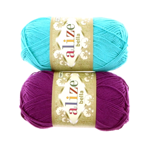 Классическая пряжа из хлопка Bella 50, Alize, 50 g = 180 m