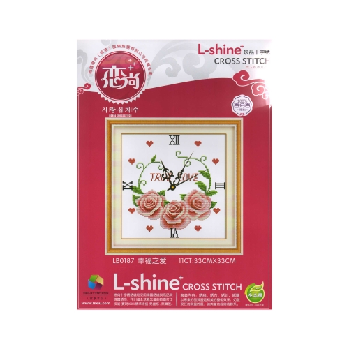 Tikkimiskomplekt roosiõitega kellaga, LB0187