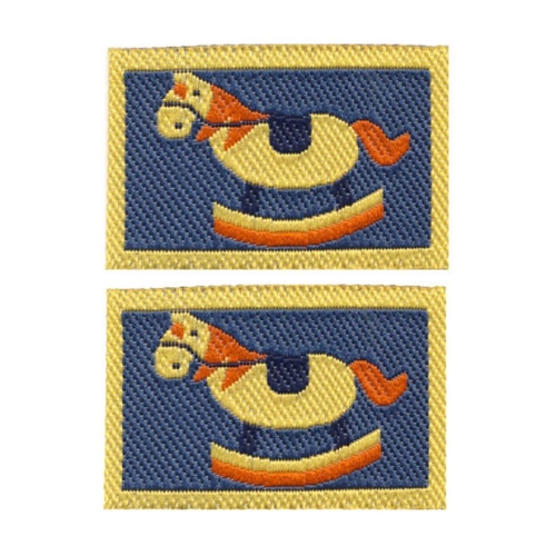 Õmmeldav aplikatsioon, 3,5 x 2,5 cm, x2, AG86 	