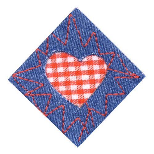 Õmmeldav tekstiilaplikatsioon, 4,0 x 4,0 cm, AH53 	