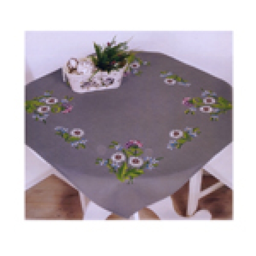Poollinane lillekimpudega tikkimiskomplekt-laudlina, Duftin Art.11-467, 72cm x 72cm
