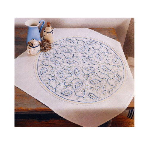 Poollinane okste-lehemustriga tikkimiskomplekt-laudlina, Duftin Art.14-262, 72cm x 72cm