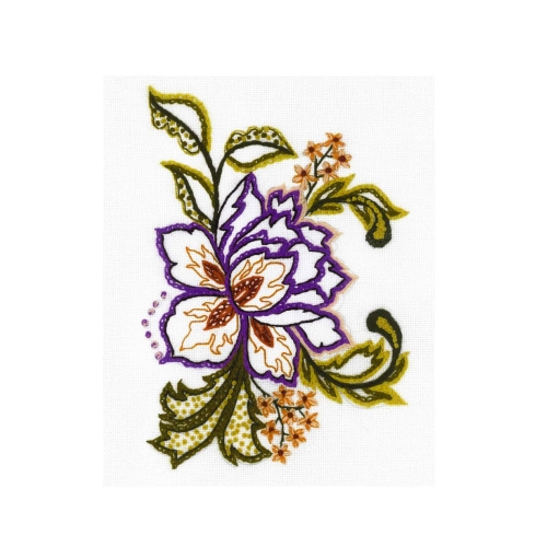 Tikkimiskomplekt lillemotiiviga, Riolis, 1687