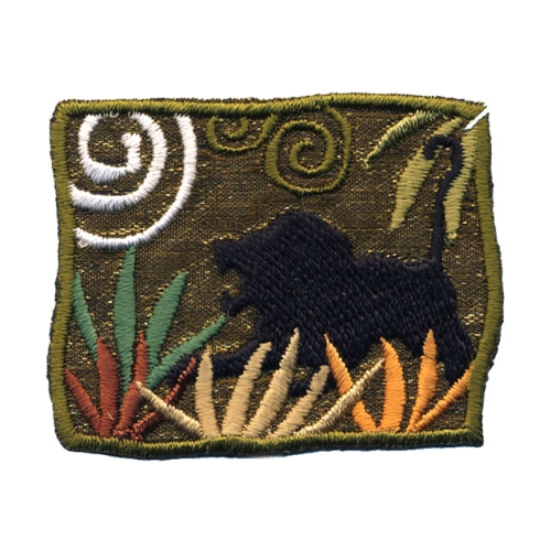 Embroidered Iron-On Patch, 5,5 x 4,5 cm, AJ42