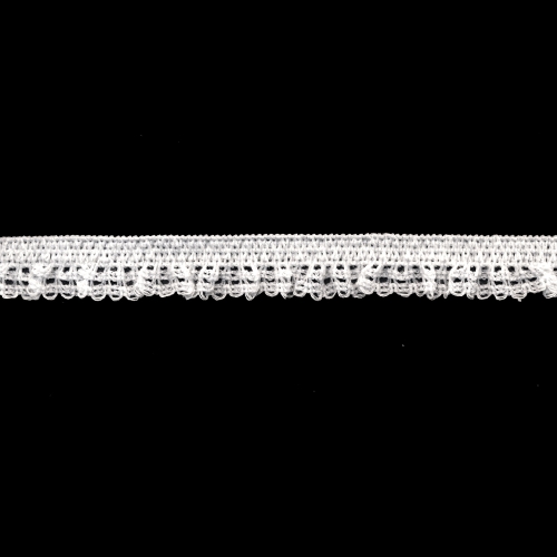 Kroogitud puuvillane pits laiusega 1,5 cm