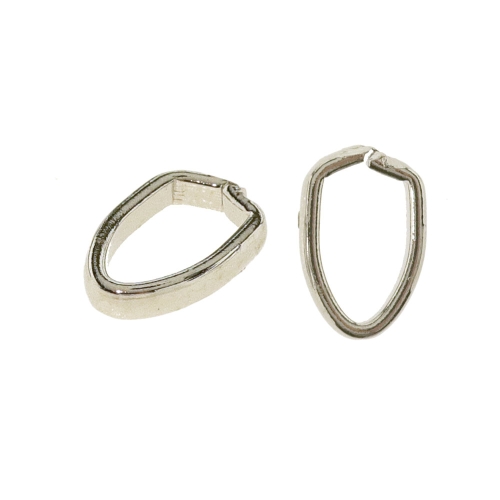 Metal ring, loop, hole size: 7 x 13 mm