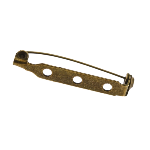 3-Eyelet Pin-On Brooch Base / 32mm