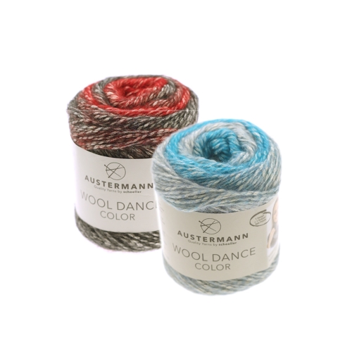 Soe ja õrn lõng Wool Dance Color, Austermann, 100 g = 200 m