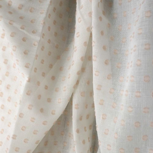 Sissekootud täpimustriga läbikumav kardinakangas, 300 cm, Jacquard Plumet