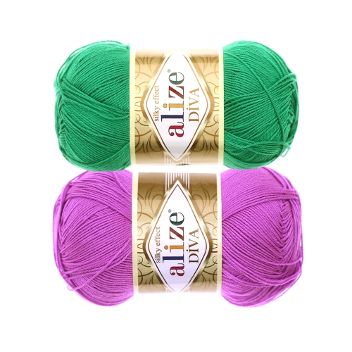 Пряжа Diva Silk Effect, Alize,100 g = 350 m 