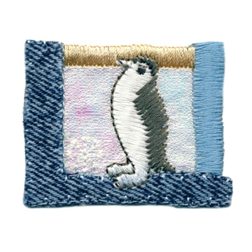 Silitettäva kangasmerkki, 5,0 x 4,0 cm