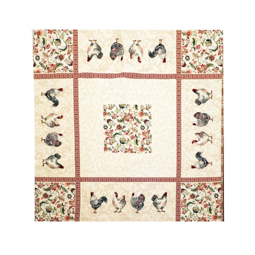 Gobeläänkangas kupongina, 140 cm x 140 cm, Rooster