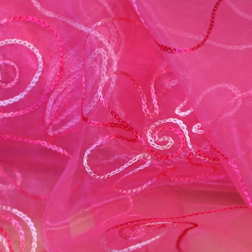 Õrn läbipaistev, reljeefse lilleornamendiga organza, 140cm, 19932, Soodushind!