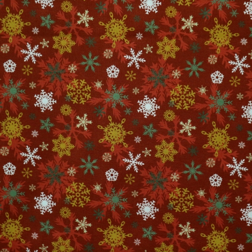 Puuvillane popliinkangas, jõulumotiividega, 150cm, 2512010