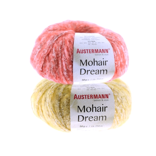 Pehme mohäärlõng Mohair Dream, Austermann, 50 g = ca 250 m
