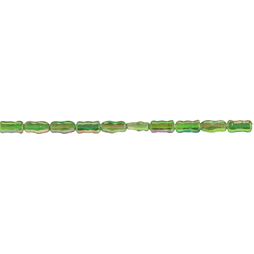 Torukujulised AB-läikega plastikhelmed 7 x 4mm