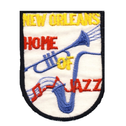 Embroidered Iron-On Patch, 8,5 x 6,5 cm, AL30 