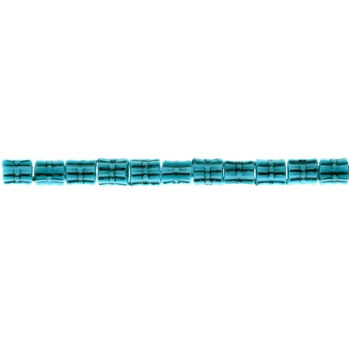 Torujad reljeefse mustriga plastikhelmed 6 x 5mm