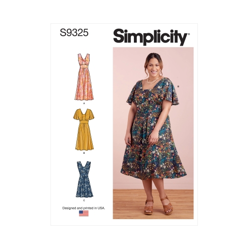 Simplicity lõiked S9325 Naistekleit pikkuse ja käisevariatsioonidega