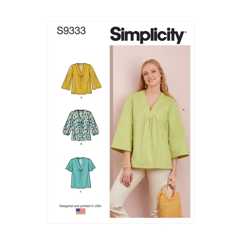 Simplicity lõiked S9333 naiste topp käisevariatsioonidega