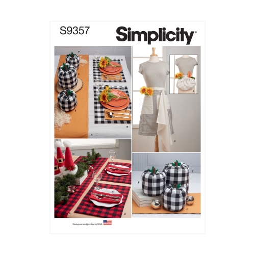 Simplicity lõiked S9357 Lauakaunistus, kaunistused, teerätik ja põll 