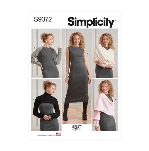 Simplicity lõiked S9372 Preili trikookleit ja kerge nööpideta jakk, A (XXS-XS-S-M-L-XL-XXL)