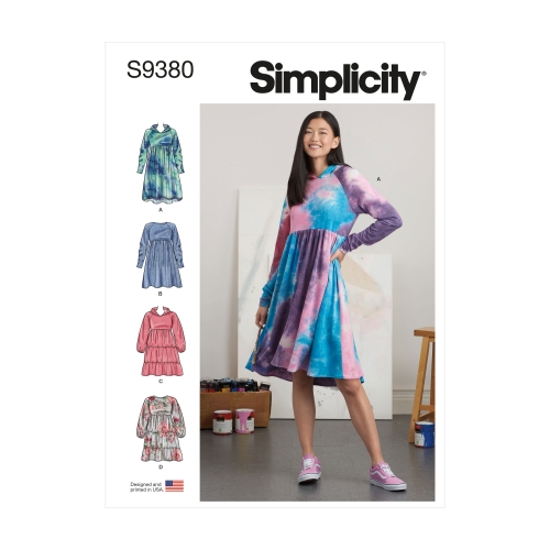 Simplicity lõiked S9380 Neidude kleidid, A (XS-S-M-L-XL) 