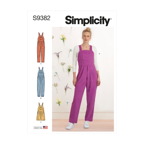Simplicity lõiked S9382 Neidude kombinesoon kõrgendatud vöökoha ja lehviga seljal