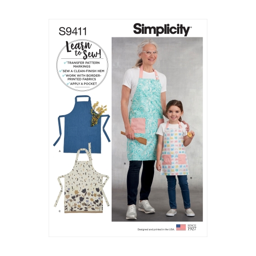 Simplicity lõiked S9411 Laste ja Neidude põlled, A (S - L / S - L)