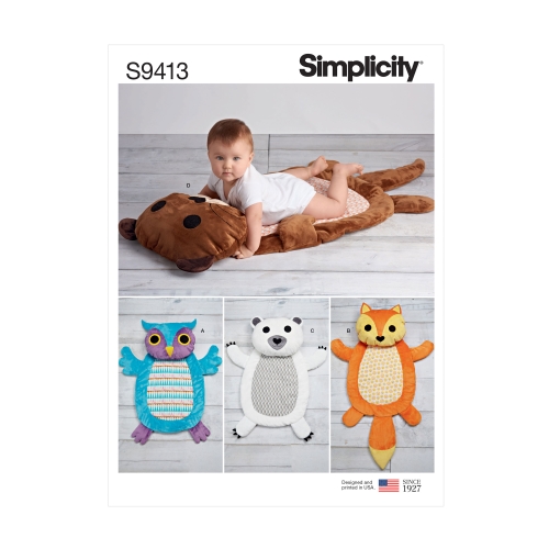 Simplicity lõiked S9413 Baby Tummy Time loomakujulised matid 