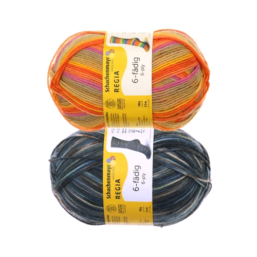 Mustrit moodustav sokilõng Regia 6-fädig Color 150g, Schachenmayrr, 150 g = u. 375 m