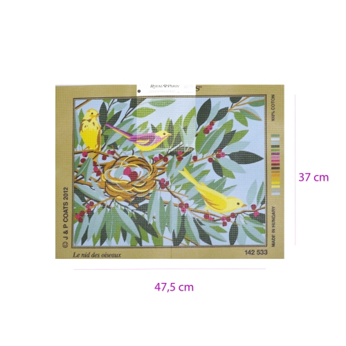 Tikkimiskangas eelprinditud mustriga, Royal Paris, Anchor, 142 533