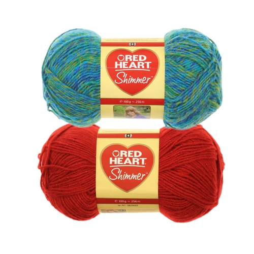 Metallikniidiga lõng Shimmer, Red Heart