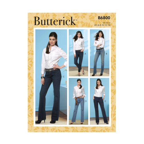 Ompelukaava: Misses' Four-Pocket Jeans &amp; Trousers, Butterick, B6800