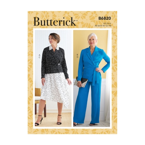 Lõiked: Naiste jakk, seelik ja püksid, Butterick, B6820