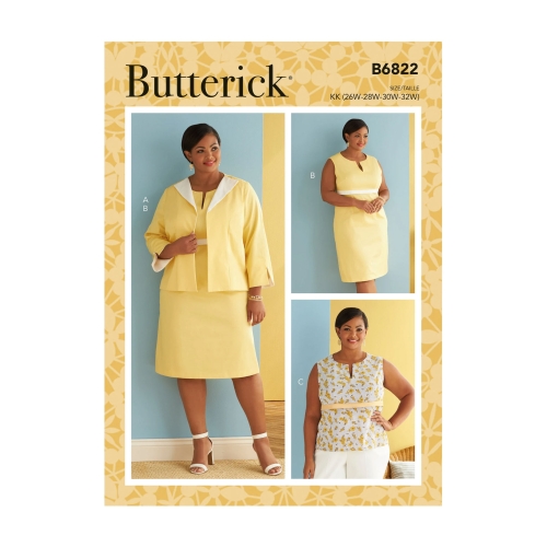 Lõiked: Naiste jakk, kleit &amp; topp, Butterick, B6822