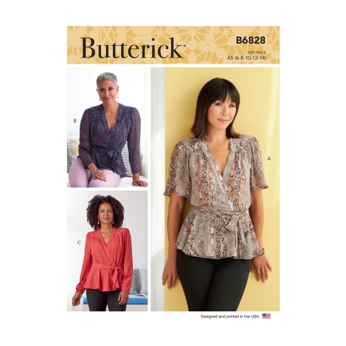 Ompelukaava: Misses' Tops, Butterick, B6828