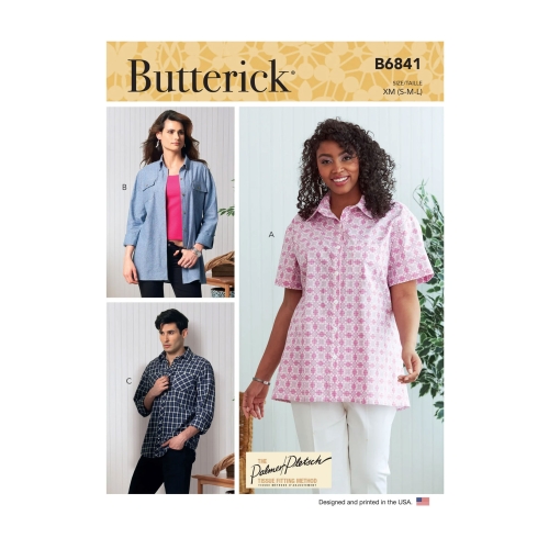 Ompelukaava: Unisex Button-Down Shirts, Butterick, B6841