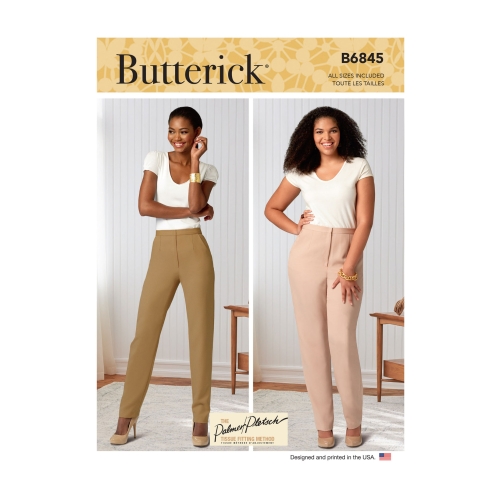 Ompelukaava: Misses' &amp; Women's Tapered Pants, A (8-10-12-14-16-18W-20W-22W-24W), Butterick, B6845A