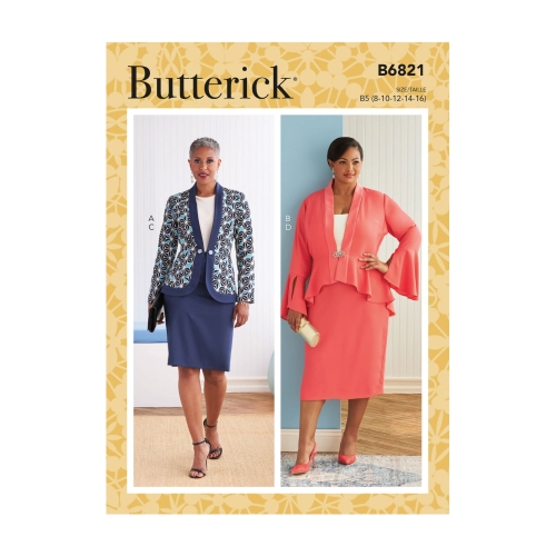 Lõiked: Naiste jakk ja seelik, Butterick, B6821