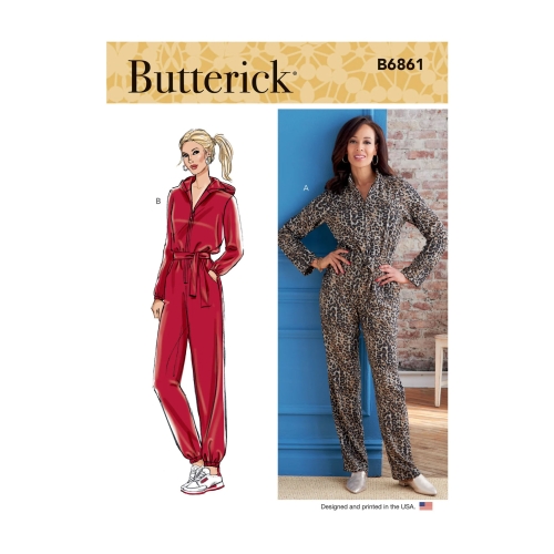 Lõiked: Misses' pükskostüüm, lühike seelik ja rihm, A (XS-S-M-L-XL-XXL), Butterick, B6861A