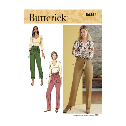 Lõiked: Naiste püksid ja lühike seelik, Butterick, B6864