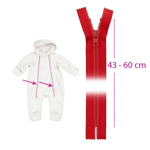 Muovihammasvetoketjut, umpivetoketjut, kiintoketjut, 6mm, 43 cm - 60 cm