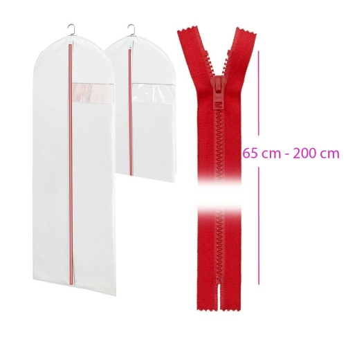 Muovihammasvetoketjut, umpivetoketjut, kiintoketjut, 6mm, 65 cm - 250 cm