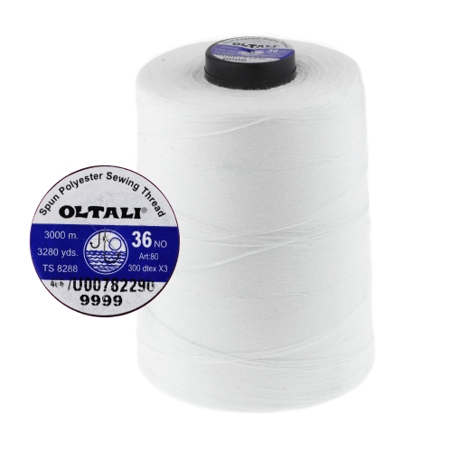 Polyesteri ompelulanka Oltali No.36, Tex: 90, kierre: 20/3, 3000 m